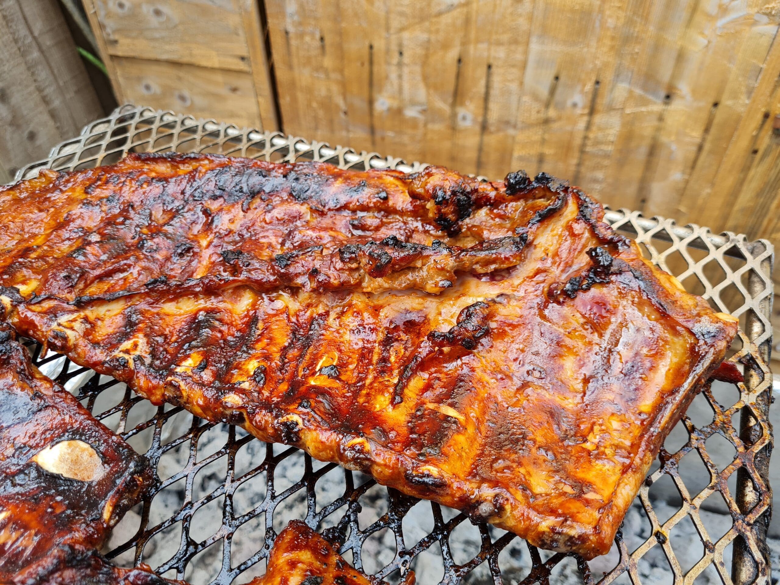 BBQ ribs on the grill